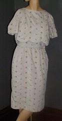 Vintage 60’s cotton sheath SUNDRESS & blouson COVERUP M L embroidered flowers