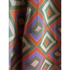 Vintage Disco Mod Dress Womens Size 12 Textured Geometric Hippie Groovy 60s 70s