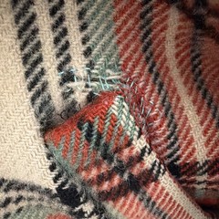 Vtg Mid Length Retro Mid Century European Wool Tartan Swing Car Coat
