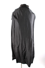 Vintage 1960s Leather Coat Jacket With Mink Fur Collar Women’s Size Large