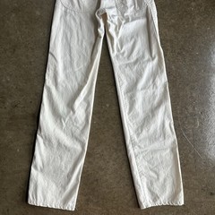 Vintage 80’s Dee Cee Cotton Canvas White Carpenter Pants | Size 26×36