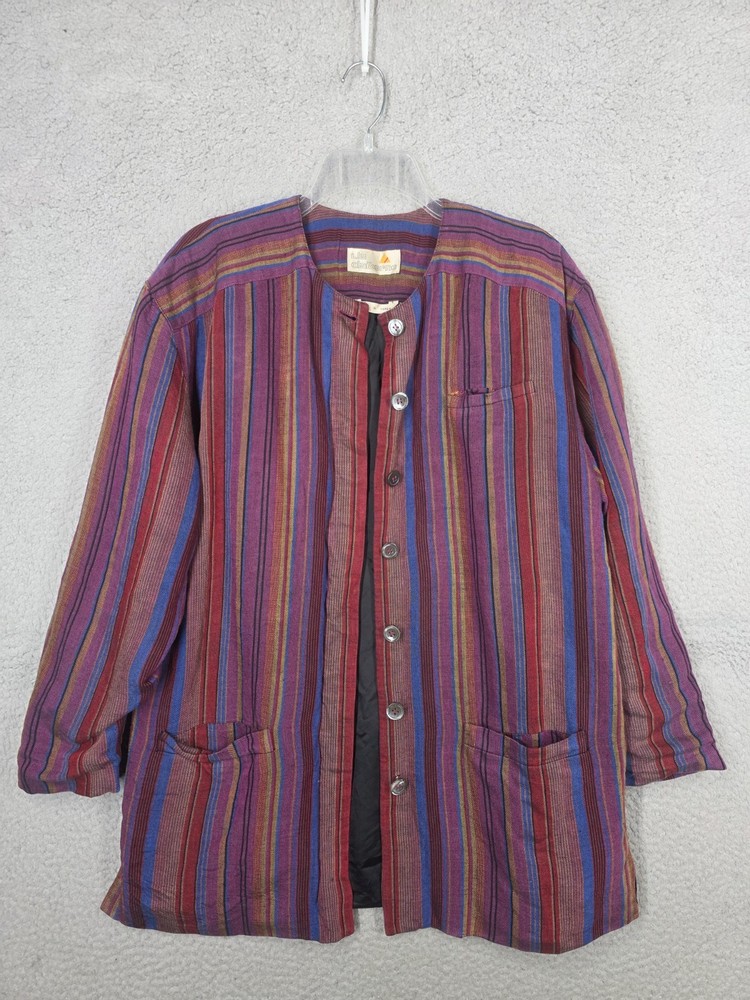 Women’s Vintage 80s Guatemalan Style Woven Jacket Size 10 Liz Claiborne Casual