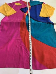 Styled by Mister C Vintage 1980’s Silk Dress Color Block Statement Piece Sz 22