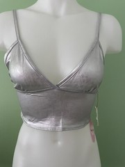 Vintage 80s Bralette Bra Top Glam Disco Dance Club Wear Madonna NOS One Size