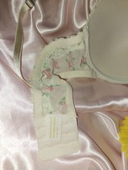 VTG 36C COUETTE PINK FLOWER PRINT PUSH UP BRA UW NOS COTTAGE