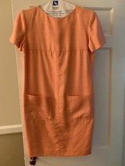 Vintage 100% Silk Dress by K. G. Studio Peach Sz. 6