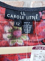 NEW VTG 80s Carole Little Button Tunic Top Shirt Sz 12 Wearable Art USA NWT $128