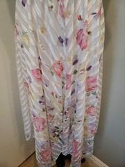 Designed By Wayne Diamond’s Run Ladies White Dress Floral Pink 70s size 7