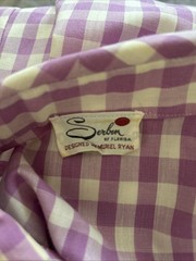 Vintage 1960’s Serbin Florida Designed By Muriel Ryan Purple Gingham House Dress