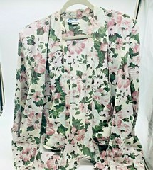 KARI’S KORNER VTG- WOMEN’S OPEN FRONT BLAZER FLORAL PRINT-SZ MEDIUM