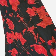 VTG 90’s, y2k dark floral midi summer dress / LG XL / Alt, goth, whimsygoth