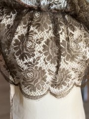 🎥 1920s Vintage Tiered Lace Dress Paramount Studios Silent Film Era 20s Actress