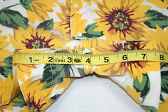 Vintage Shorts Bullhead Size 3 S/M 90s Yellow Sunflowers Cotton High Waist