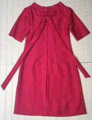 Vintage 70s Silvia Ann Pink Sheath Dress Womens Size 10 Knee Length Flowers