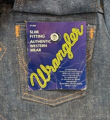 Wrangler Vintage 70’s Deadstock NOS Denim Western Jacket Size 14 Unlined USA