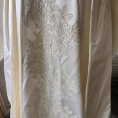 Vtg 80s 90s Lace Wedding Gown In Romantic 50s Style, Ivory, 4/S