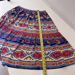 Adrienne Vittadini 2 Pc Skirt Shirt Small Colorful Vtg Boho Hippie Artsy Festiva