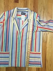 Vintage 70’s Teddi Of California M-L Rainbow Poly blend Blazer Jacket Button Up