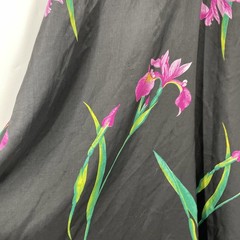 VTG Winlar kaftan dress in a black, pink, and green floral print One Size Mumu