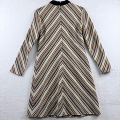 S Eisenberg California Chevron Mock Neck Sweater Dress Retro Boho No Size Tag