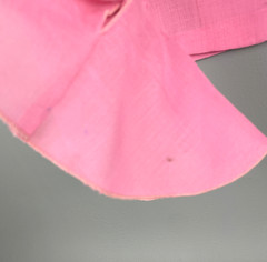 VTG 70s Pink Ruffle Front Blouse Bell Sleeve Button Down Top Womens S Barbiecore