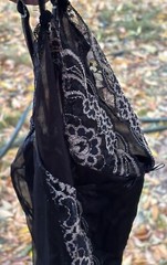 Y2K Vintage Midnight Hour Lingerie Teddy Black Beige Lace Deep v Neck Size L
