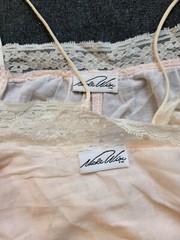 Vintage 60s 70s Nicole Wior Nightgown And Top Set Robe Maxi Sheer Baby Pink M/L