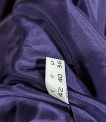 Genny by Gianni Versace Purple Velvet Shawl Royal Edwardian Jacket Italy 42
