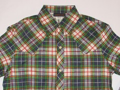 WOMEN’S VTG UNUSED DEE CEE WESTERN SHIRT! PLAID! FLANNEL/SNAPS/LONG SLV! USA 5/6