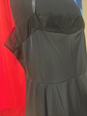 Vtg 1960’s Van Raalte Silky Nylon Chiffon Slip Dress 38 Adonis Black USA