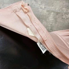 Vintage Alfred Werber Pink Pleated Halter Midi Dress 70s Sleeveless Size M