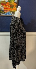 VTG Jeanne Alexander Woman Zip Jacket Black w/ Silver Metallic Sz XL Extra Large