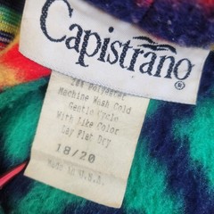 Vintage Capistrano Southwest Navajo Aztec Coat Jacket Size 18/20 Fury Colorful