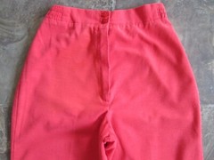 Vintage Angles Pandora Pants 24×28 Orange Red High Waist Wide Straight Leg Hippy