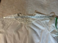 Vintage Vanity Fair Peignoir Lace Puff Sleeve Sheer Tricot Double Layer Robe 40