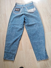 80s Vintage Kozmic Blues Acid Wash Patchwork Jeans 29 Small