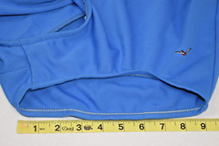 Vintage Swimsuit Jantzen Size 12 70s Ocean Blue Textured Full Cover Made USA