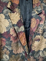 vintage 80s FLORAL JACKET BLAZER wool blend USA oversized cottagecore M