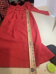 Vintage 90’s EJM Petites Women’s Red Dress with Velvet Collar Sz 12P
