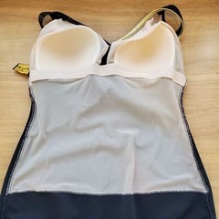 Vintage 60’s Robby Len Bullet Bra Black Gold Swimsuit