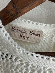 Vintage 70’s/80’s Schrader Sport Crochet Knit Sweater