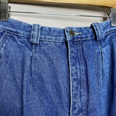 Vintage Bon Jour High Waisted Pleated Blue Jeans Size 14 (27X26)