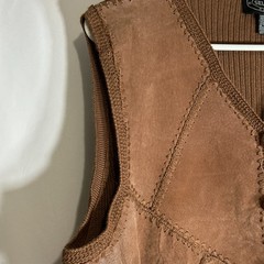 Vintage Selene Sport Suede Leather Vest Cowgirl Hippie Festival Grunge