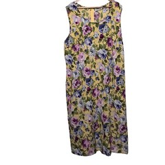 Vintage 90s Floral Shift Dress size 22W sleeveless grunge Esmeralda Fashions