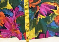 Vintage Sita Nepal Long Dress 100% Cotton Sz Large L Bright Floral Pockets VGUC