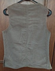 Vintage Corduroy Vest,”Paula Saker”Size12,Wood Buttons w/2 Lower Front Pockets