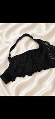 Vintage Smart & Sexy Black Lace Underwire Bra 38DD Floral Sheer late 1990s/Y2K❤️