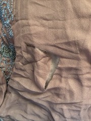 Antique 1920’S Heavily Beaded Brown Silk Chiffon Flapper Dress Great Gatsby VTG