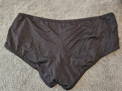 Cabernet Women’s Boyleg Panties Black w/Laced Mesh in Front Size: 6/42 Vintage