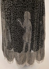 INCREDIBLE EGYPTIAN REVIVAL FLAPPER 1920’S GLASS BEADED PHAROAH FIGURAL DRESS 